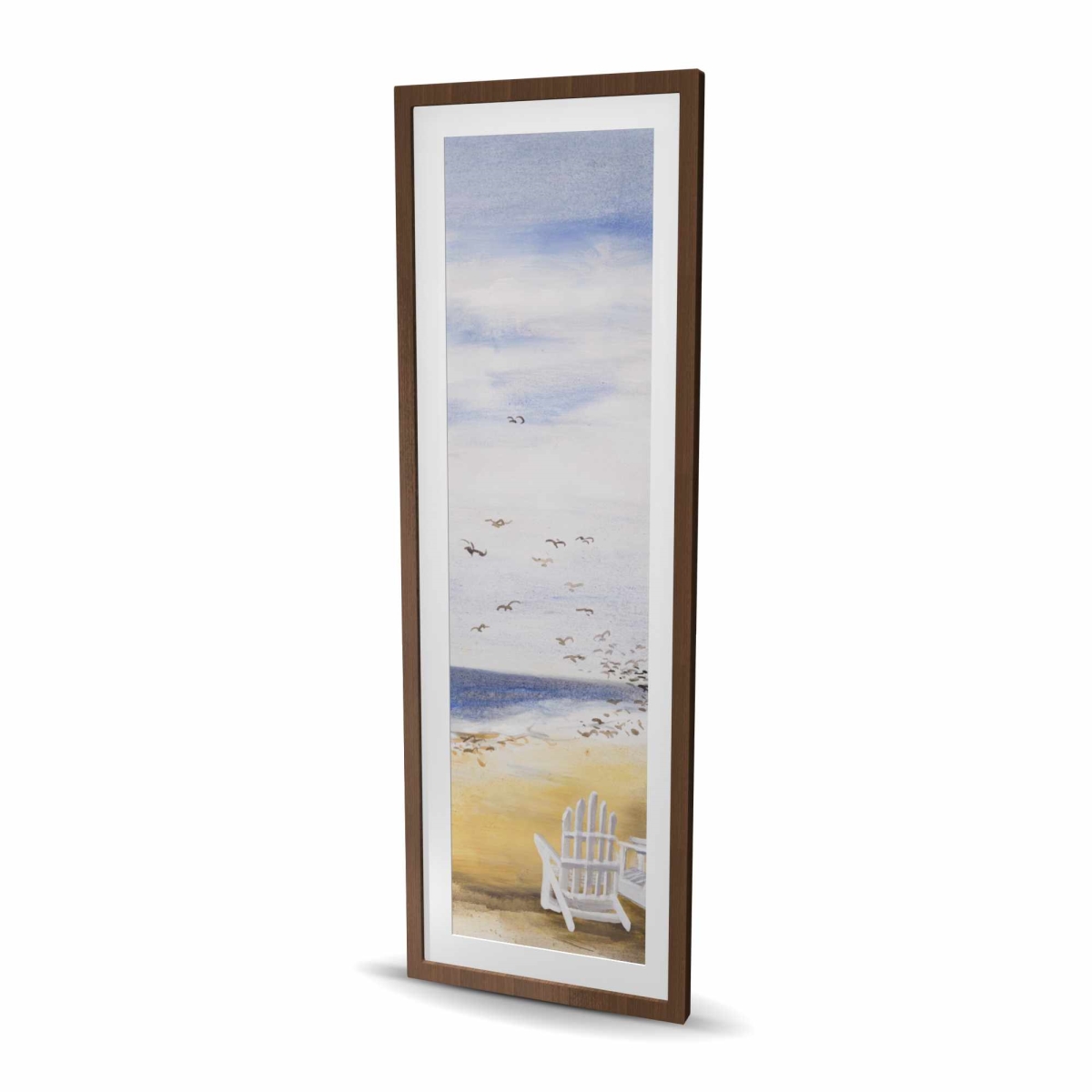 C1FM20603C8T7N 20 x 60 in. Day At the Beach - Sea Framed Matted Print for Home Decor