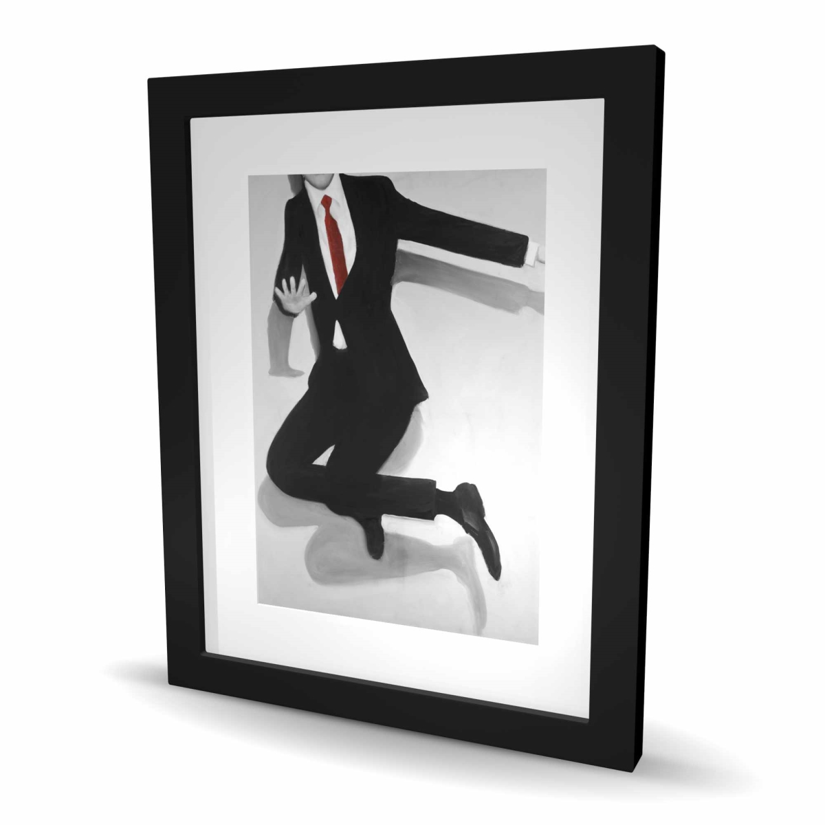 C1FM16209JTIBT 16 x 20 in. Classical Jumping Man - Framed Matted Print for Home Decor