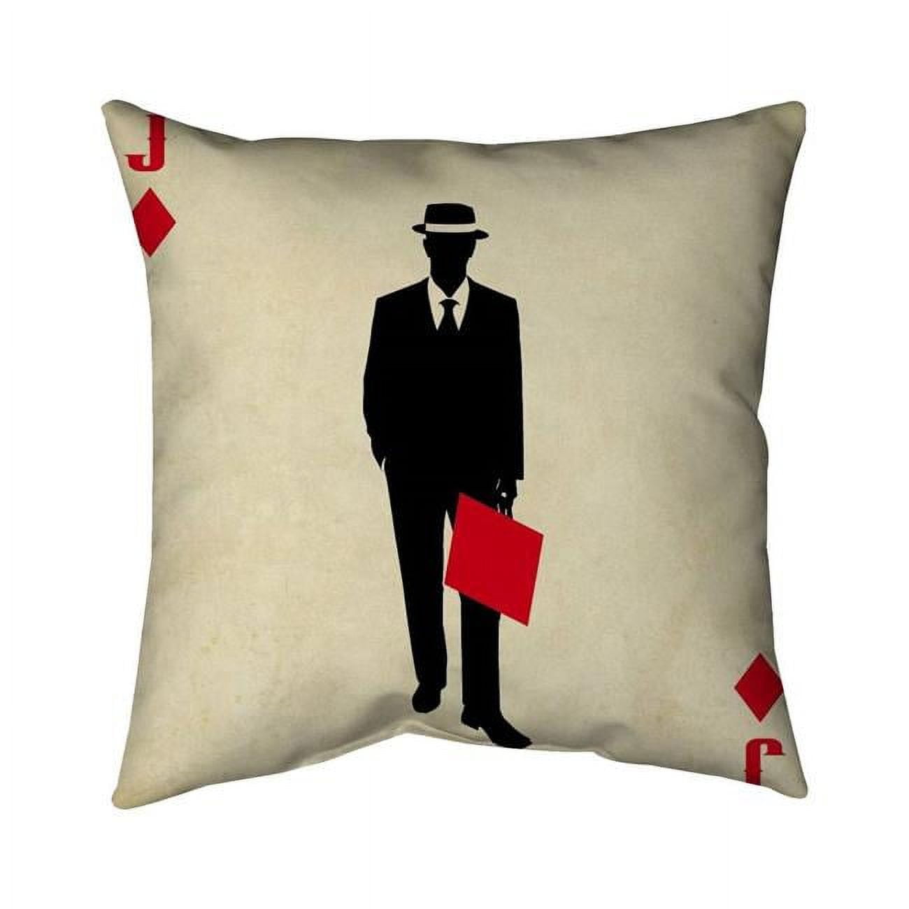 26 x 26 in. Jack of Diamonds-Double Sided Print Indoor Pillow