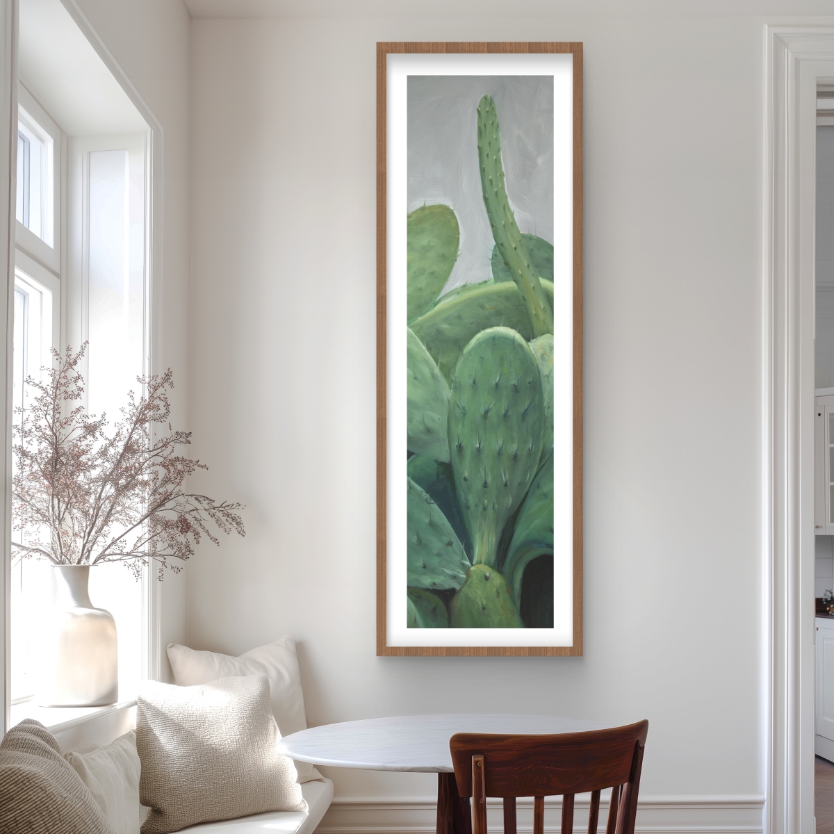 C1FM2060MTFB6P 20 x 60 in. Cactus Bundle - Framed Matted Print for Living Room Decor