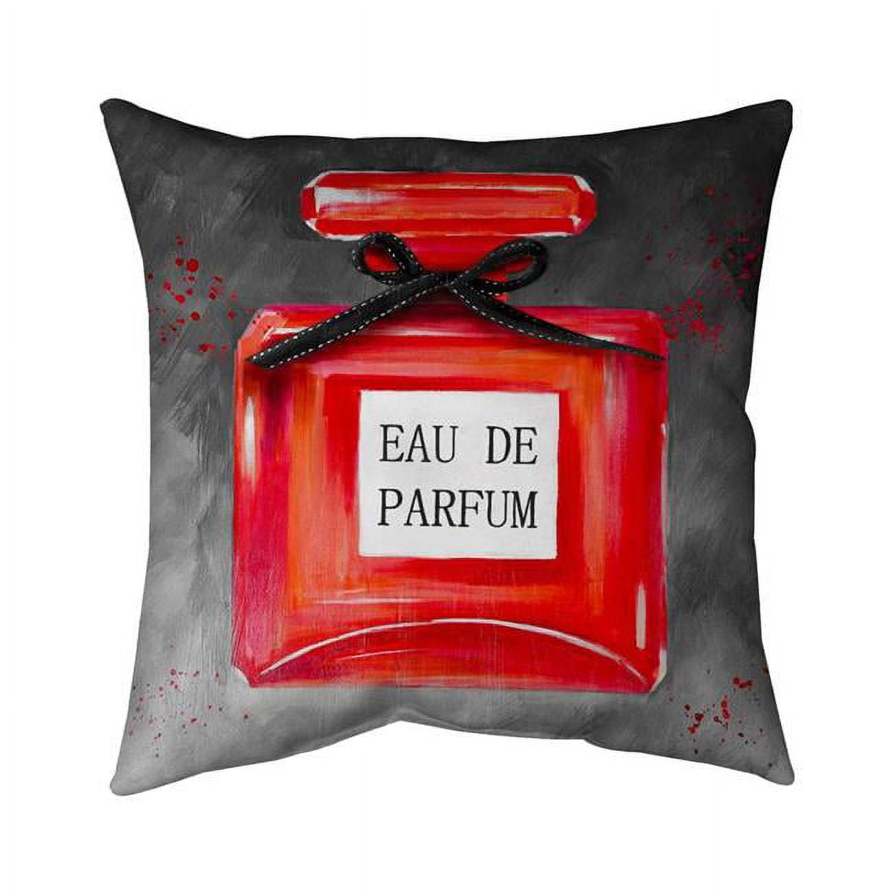 26 x 26 in. Perfume Red Bottle-Double Sided Print Indoor Pillow