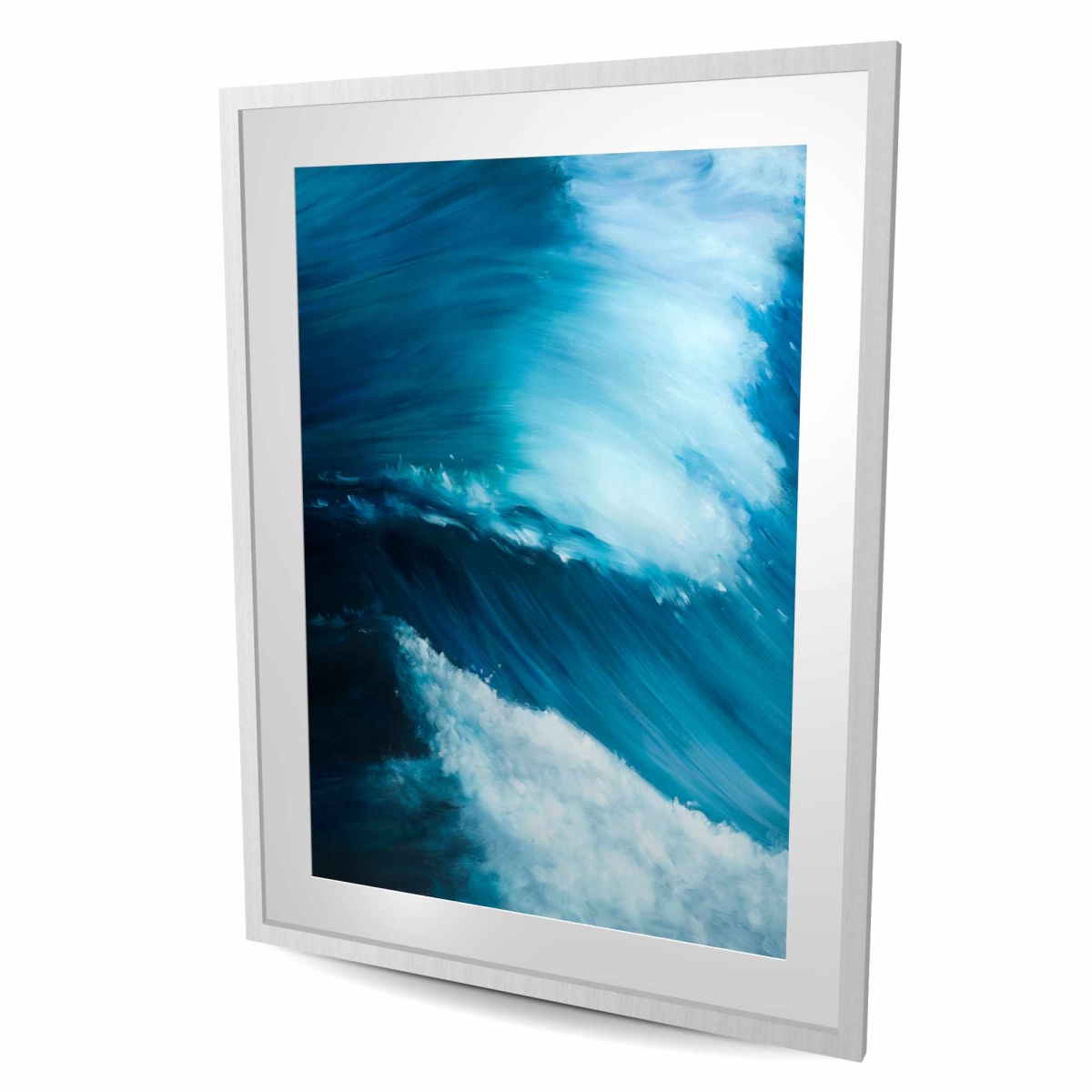 C1FM36484WIAO7 36 x 48 in. Unleashed Sea - Waves Marine Framed Matted Print for Decor