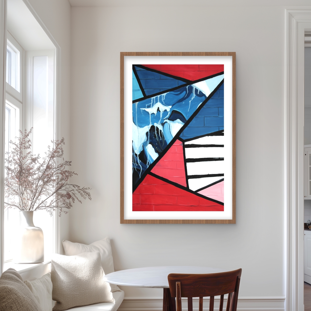 C1FM2436CKAE2Q 24 x 36 in. Diagonal Unity - Framed Matted Print for Office Decor - Home