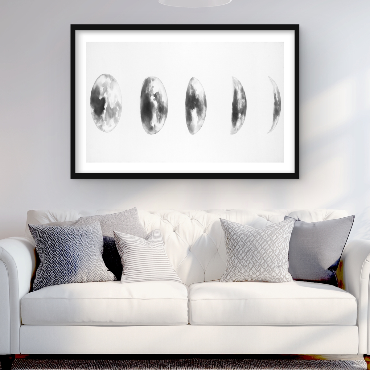 C1FM2436EA4ZMI 24 x 36 in. Black & White Eclipse - Satellite View Monochrome Print