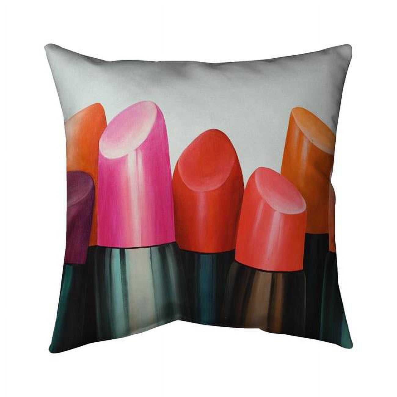 26 x 26 in. Lipstick Addict-Double Sided Print Indoor Pillow