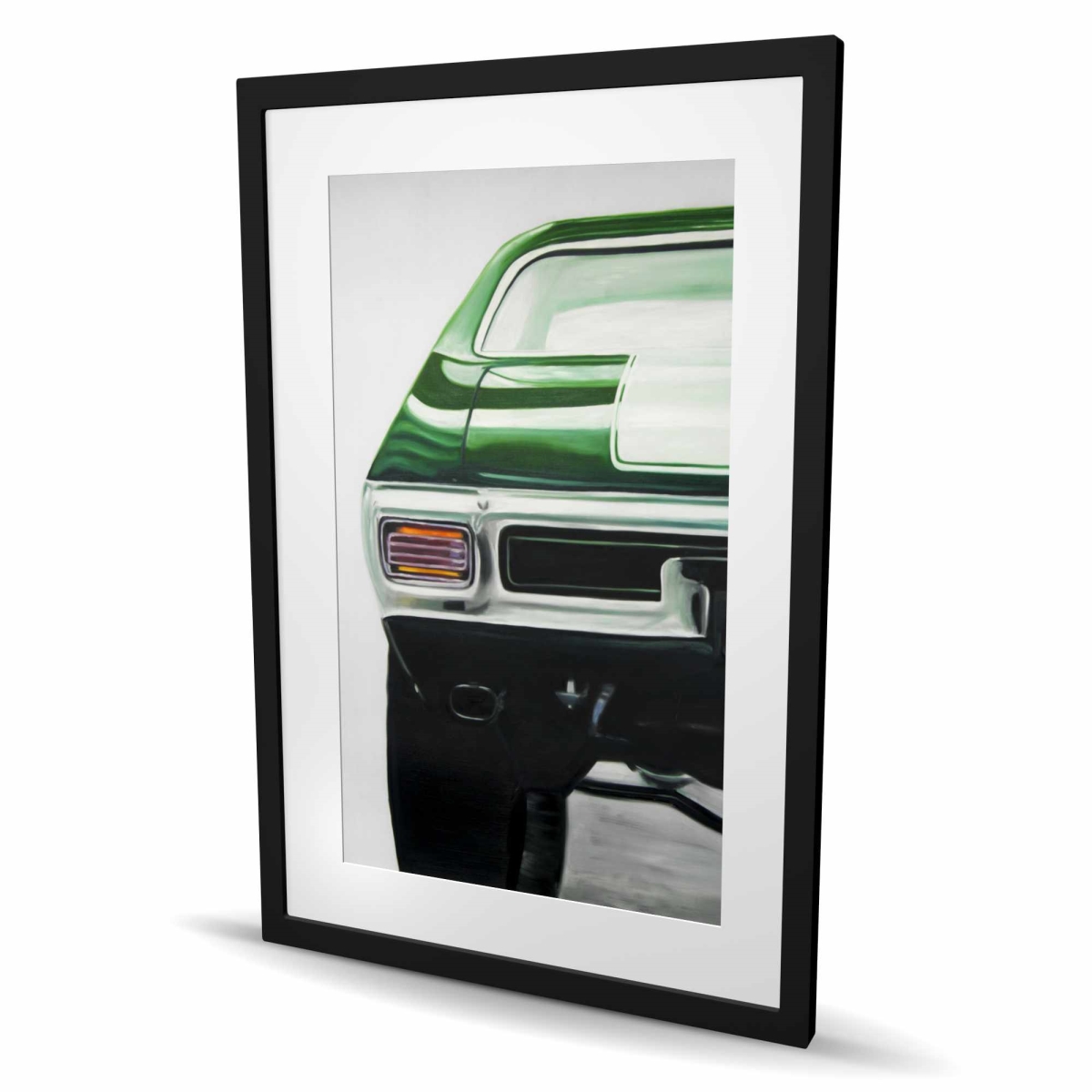C1FM2436S7OYT0 24 x 36 in. Classic Dark Green Car Print - Man Cave Home Decor Gift