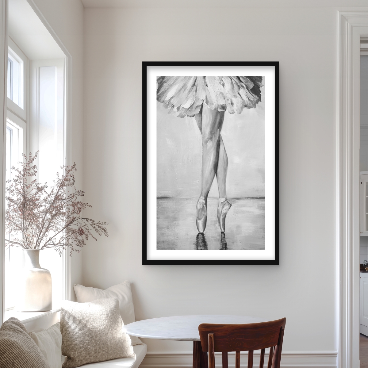 C1FM24363E78DB 24 x 36 in. Ballet Classic Steps - Framed Matted Print for Home Decor