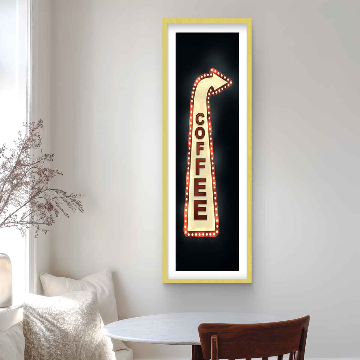 C1FM1648AQ43R2 16 x 48 in. Coffee Retro Man Cave Framed Matted Print - Home Decor