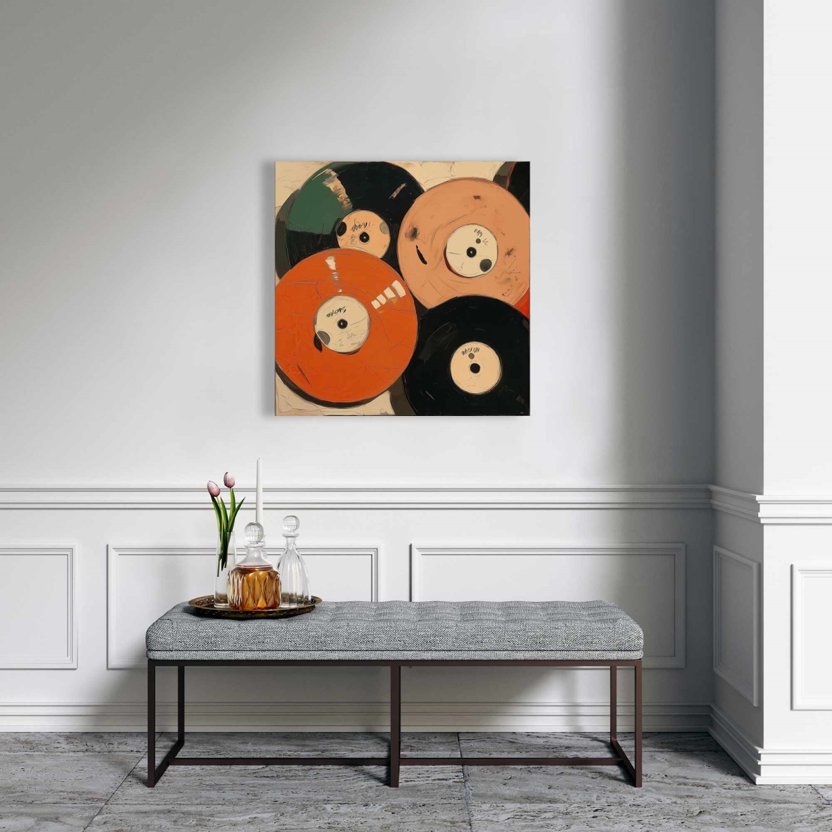 C1RC2424XZZJ8I 24 x 24 in. Vinyls - Musical Orange Canvas for Home Decor - Unique Art