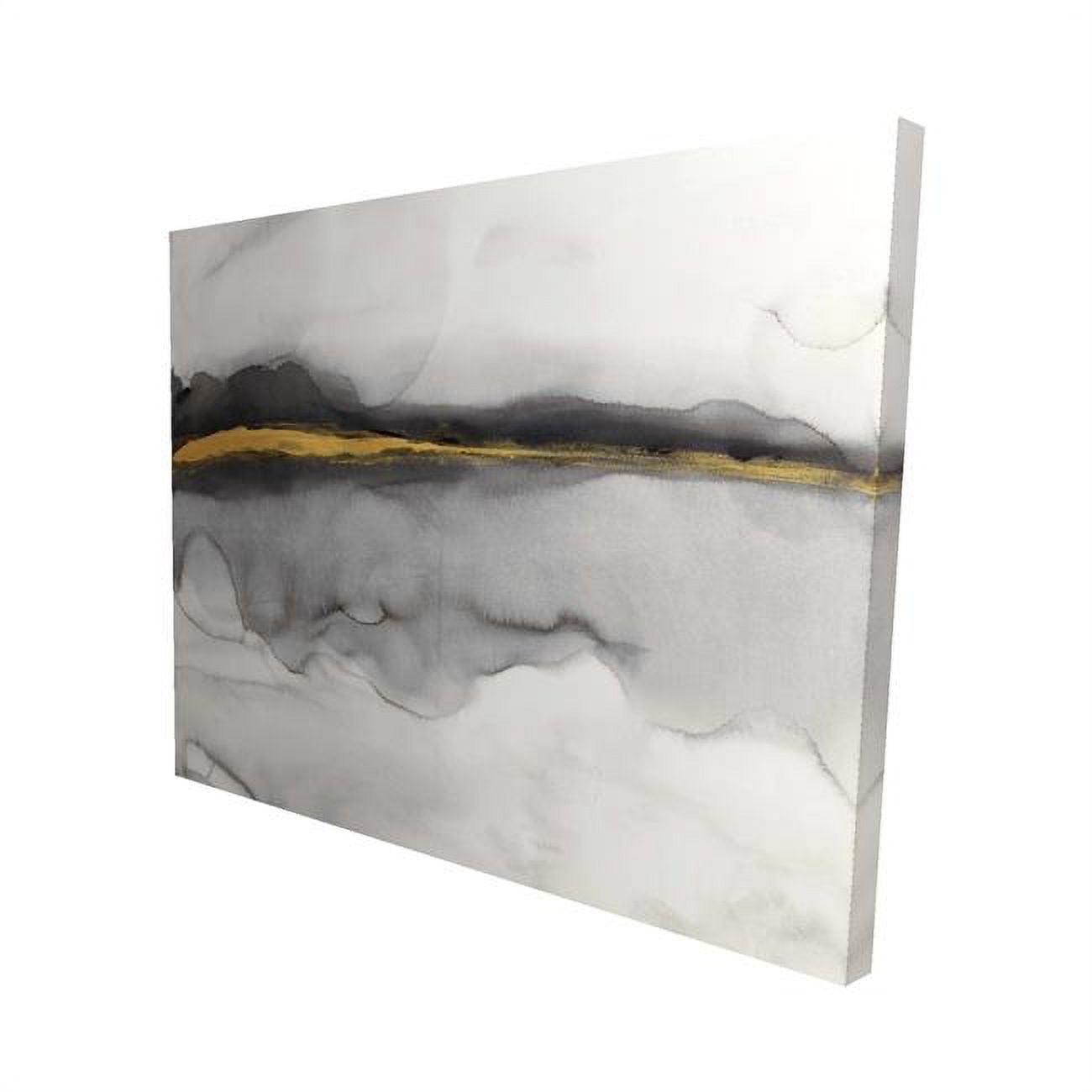 16 x 20 in. Gold Stripe Abstract-Print on Canvas