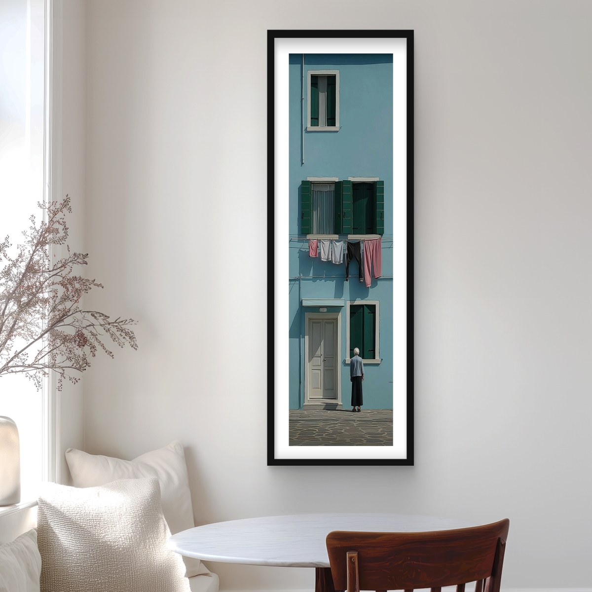 C1FM1648KCXVS3 16 x 48 in. Standing - Office Summer Framed Matted Print for Home Decor