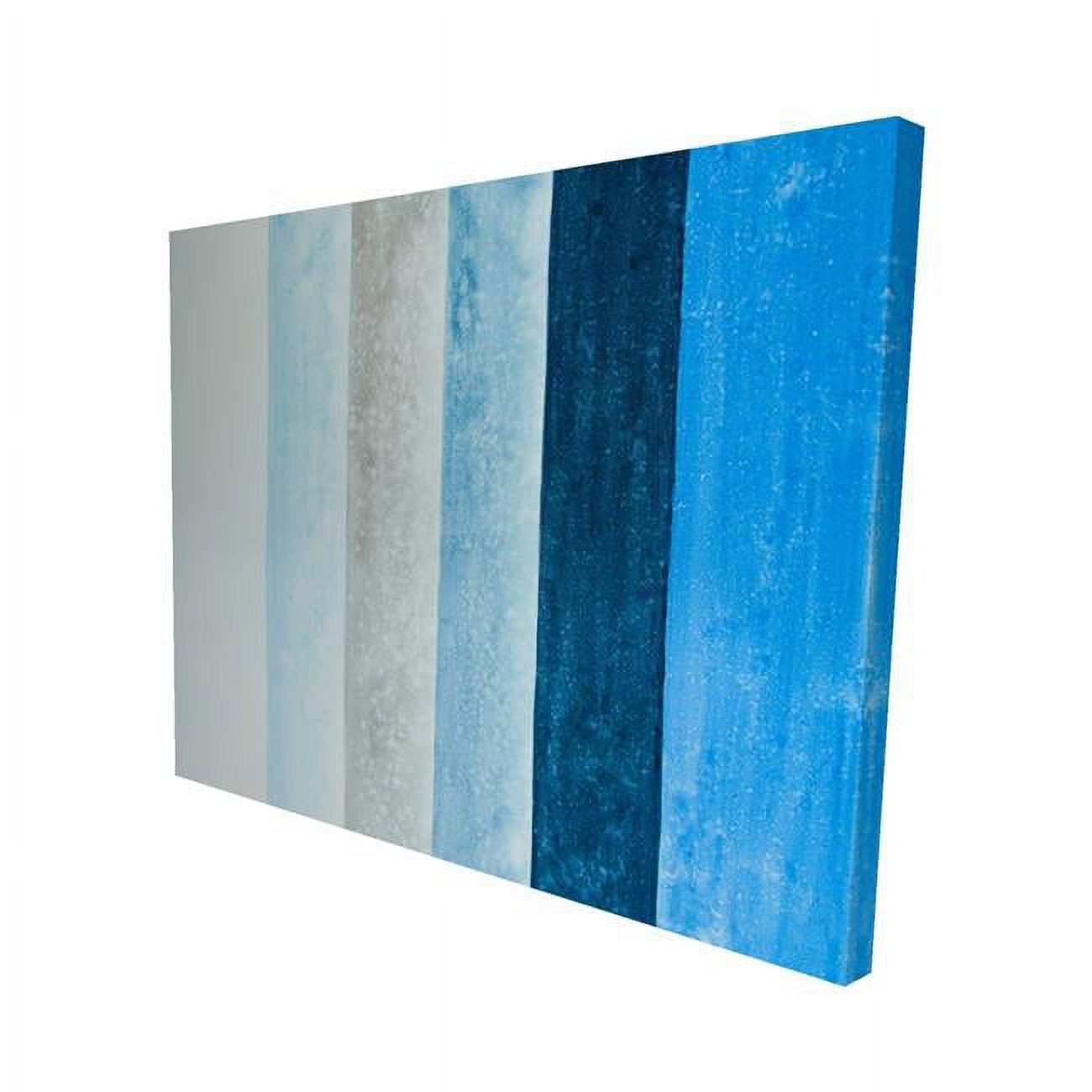 16 x 20 in. Blue Stripes-Print on Canvas