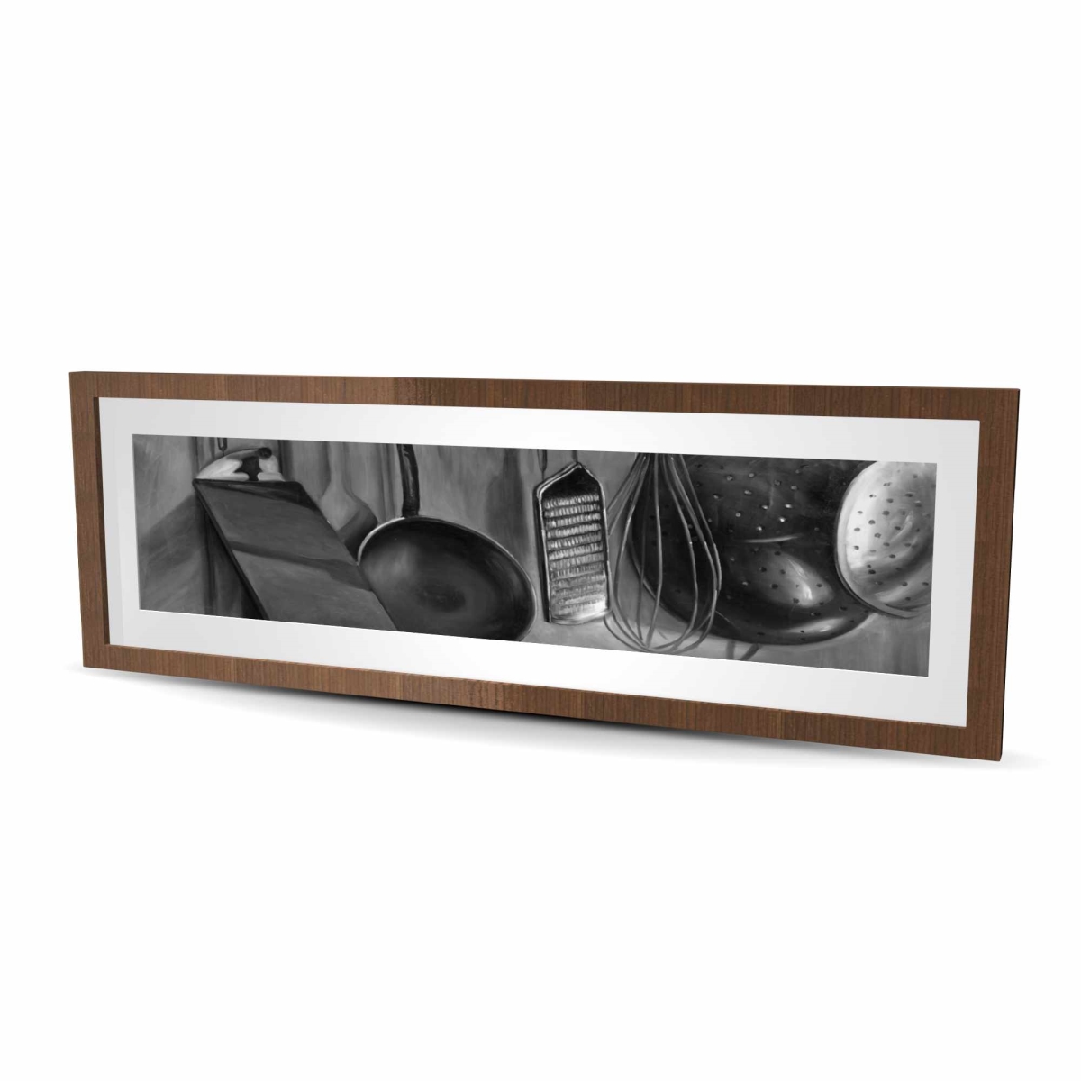 C1FM1648DBMH4V 16 x 48 in. Hyperrealist Kitchen Print - Chef Tools Framed Art Decor