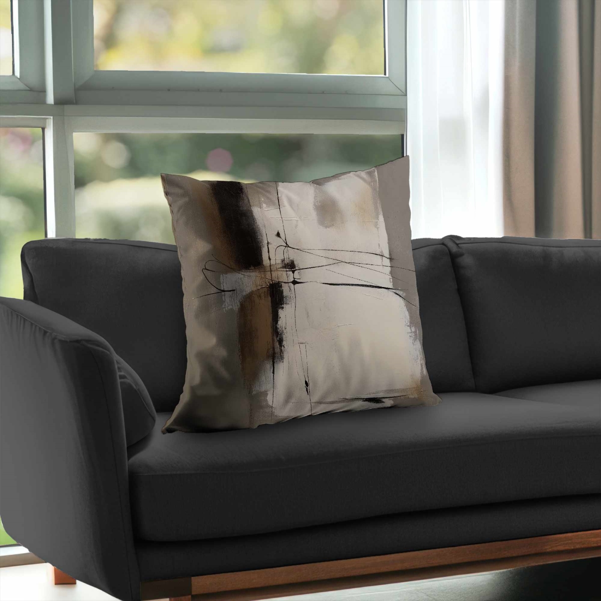 C1PC26264ZBWU6 26 x 26 in. Rusty Splashes Abstract White Poly Twill Throw - Home Decor