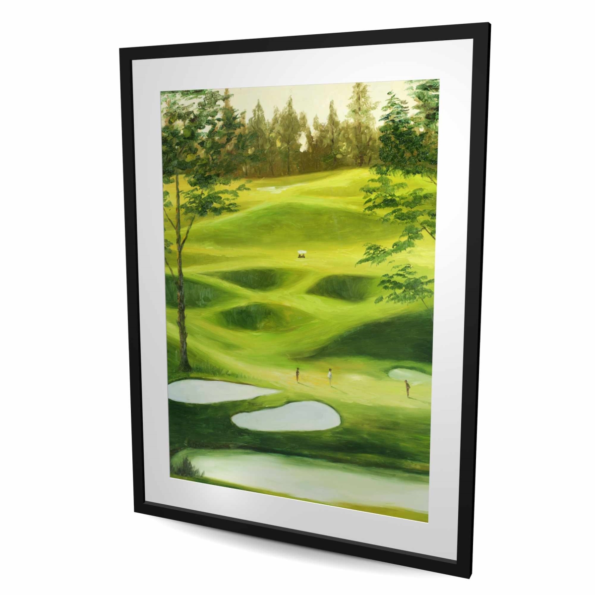 C1FM3648RS3JS4 36 x 48 in. Big Golf Course - Framed Matted Print for Home Decor