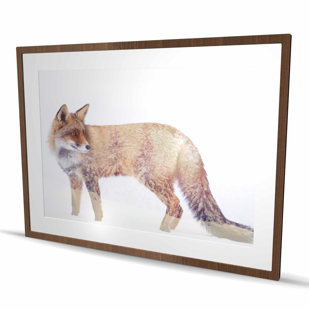C1FM3648RU4NTI 36 x 48 in. Forest & Fox - Gray Animals Framed Matted Print for Decor