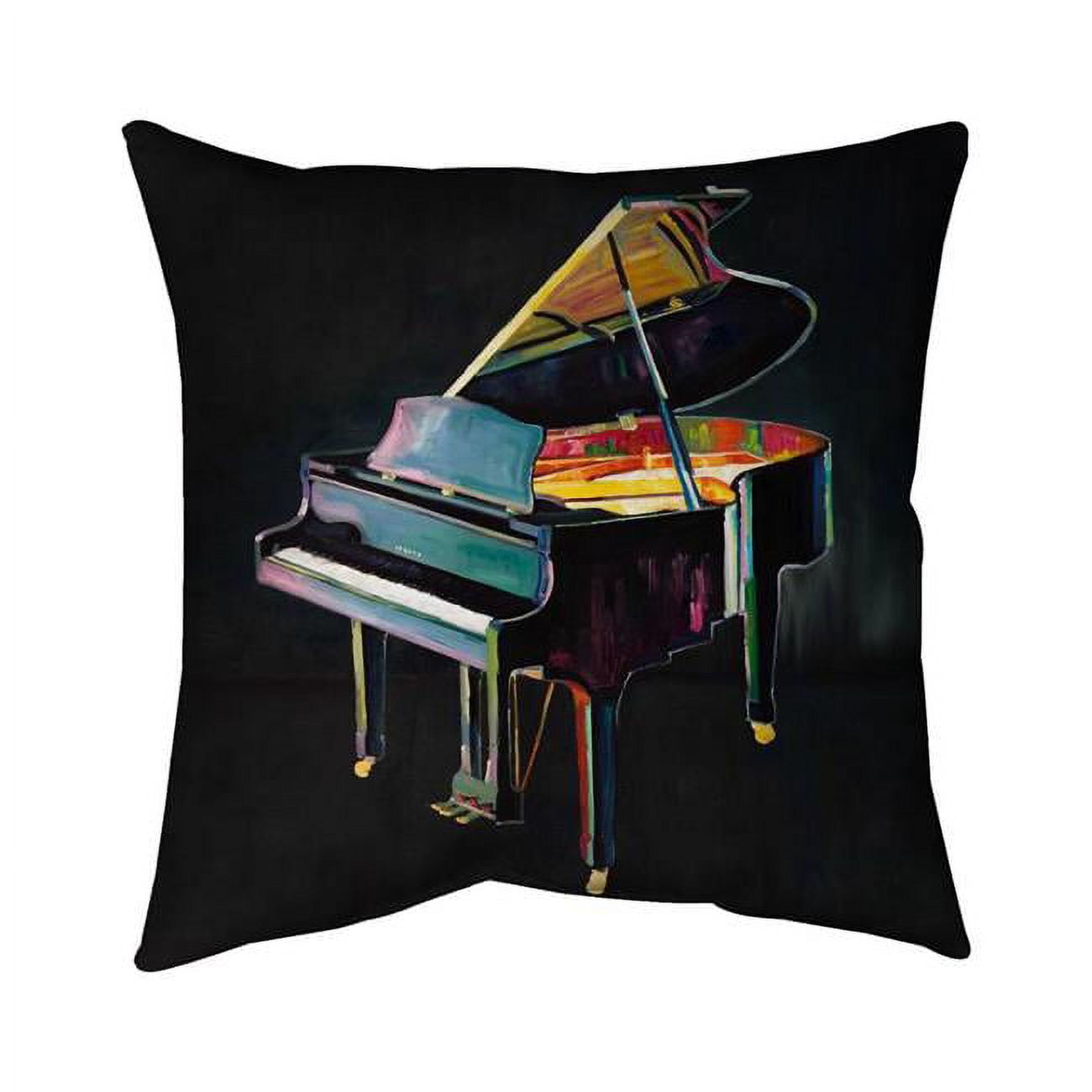 26 x 26 in. Colorful Realistic Piano-Double Sided Print Indoor Pillow
