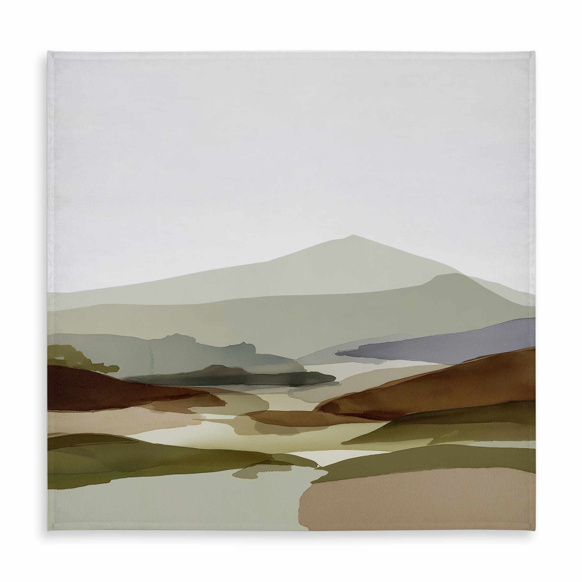 Picture of Begin Home Decor C1TC5858EBN1QI 58 x 58 in. Peaks Landscapes Green Tablecloth - Indoor Outdoor Decor