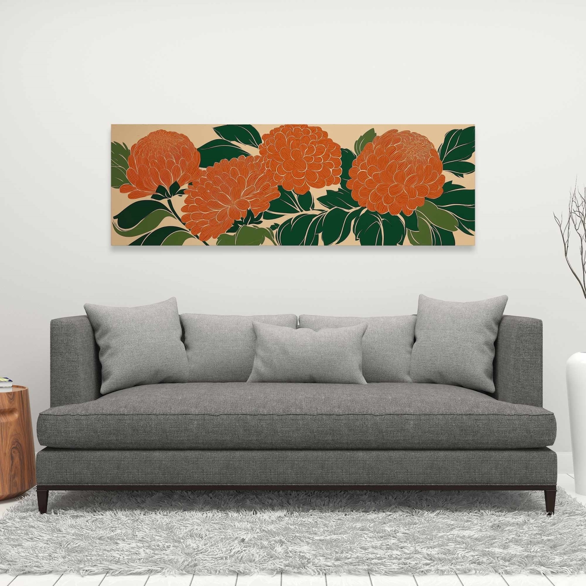 C1RC1648KXGPIT 16 x 48 in. Beautiful Blossoms - Spring Vintage Canvas for Home Decor