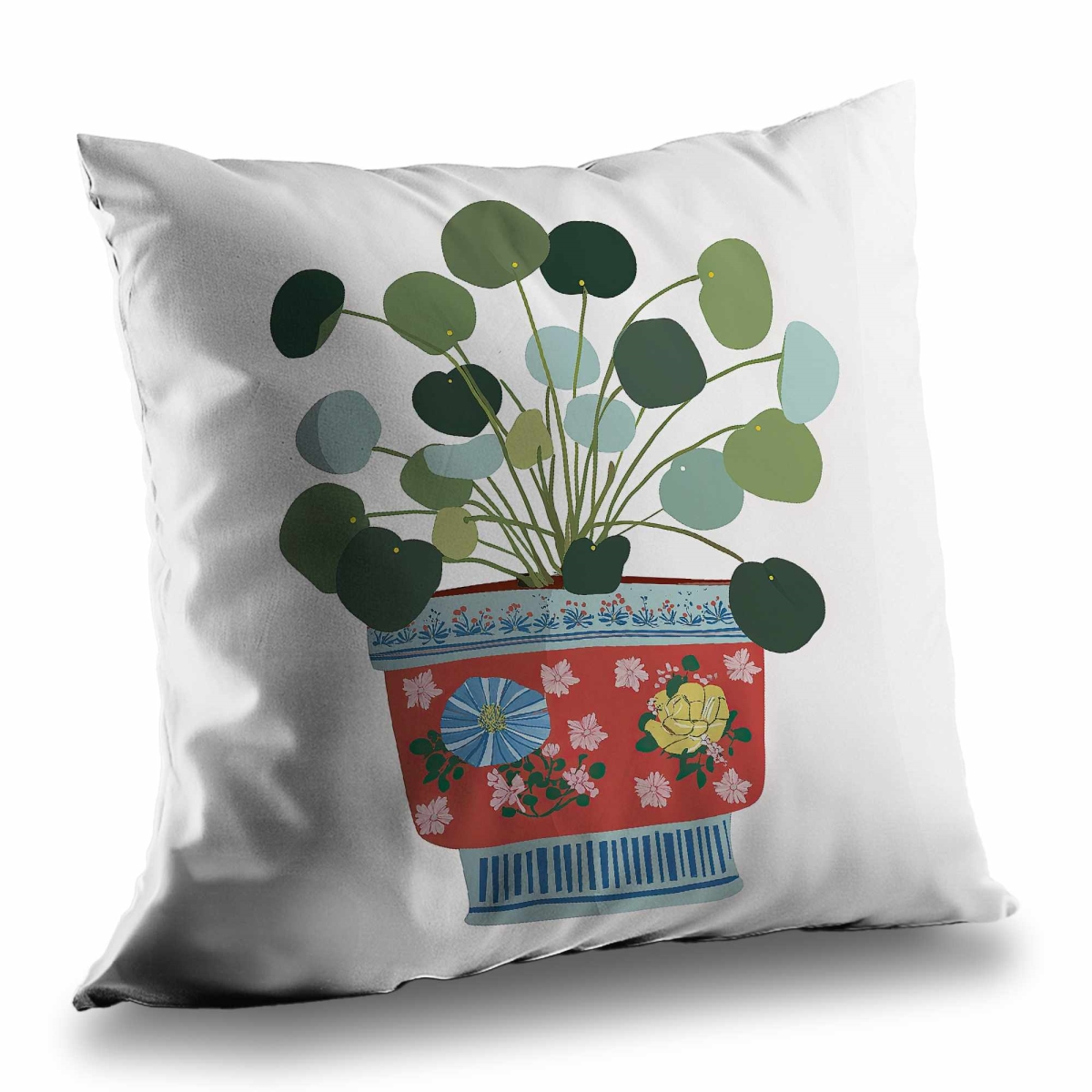 C1PC2626WT7R0O 26 x 26 in. Peperomia Green Still Life Throw - Poly Twill Home Decor