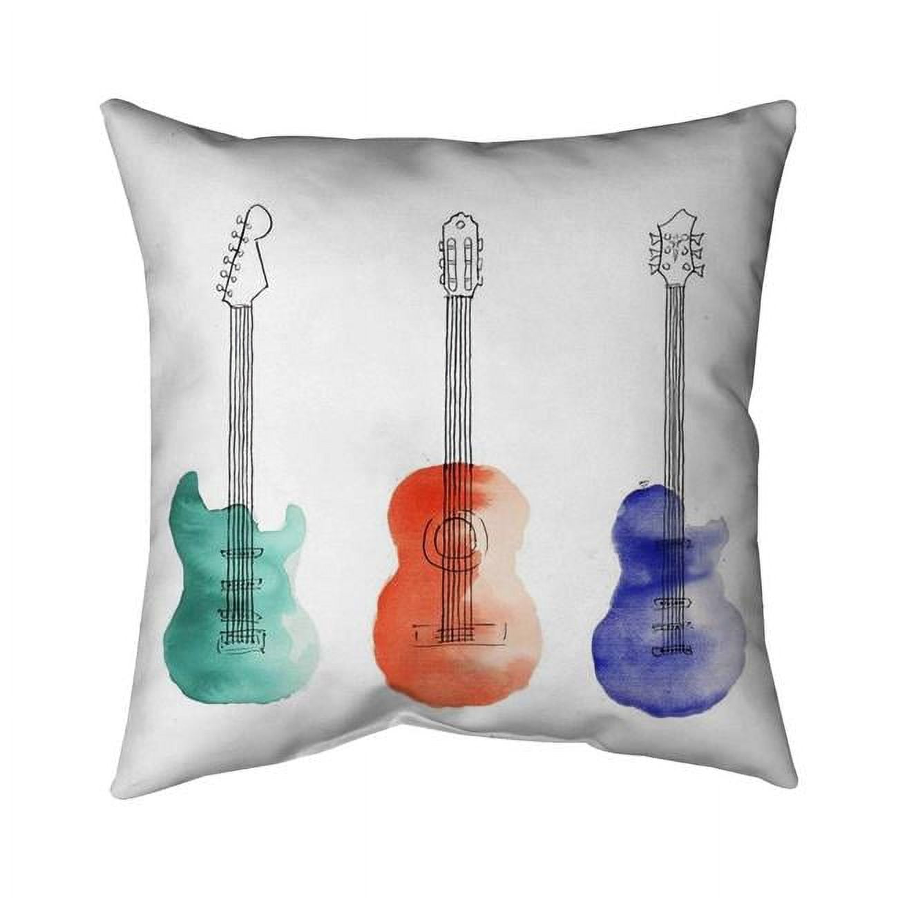 26 x 26 in. Three Guitars-Double Sided Print Indoor Pillow