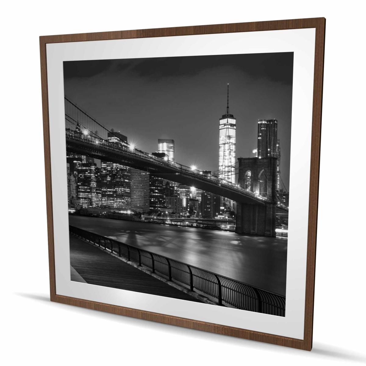 C1FM4848FUUAGK 48 x 48 in. City Under the Night - Man Cave Cities Framed Print Decor
