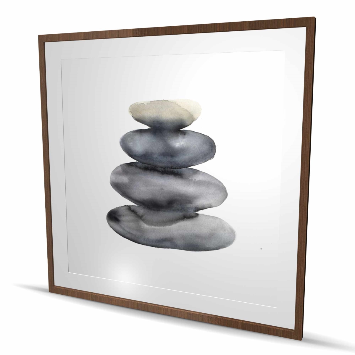 C1FM48482I7Z8M 48 x 48 in. Four Hot Stones - Bedroom Still Life Framed Print for Decor