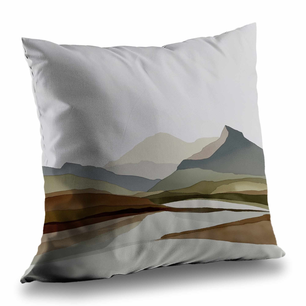 C1PT2626EX1F7F 26 x 26 in. Mountains Landscapes White Poly Twill Throw Pillow Insert