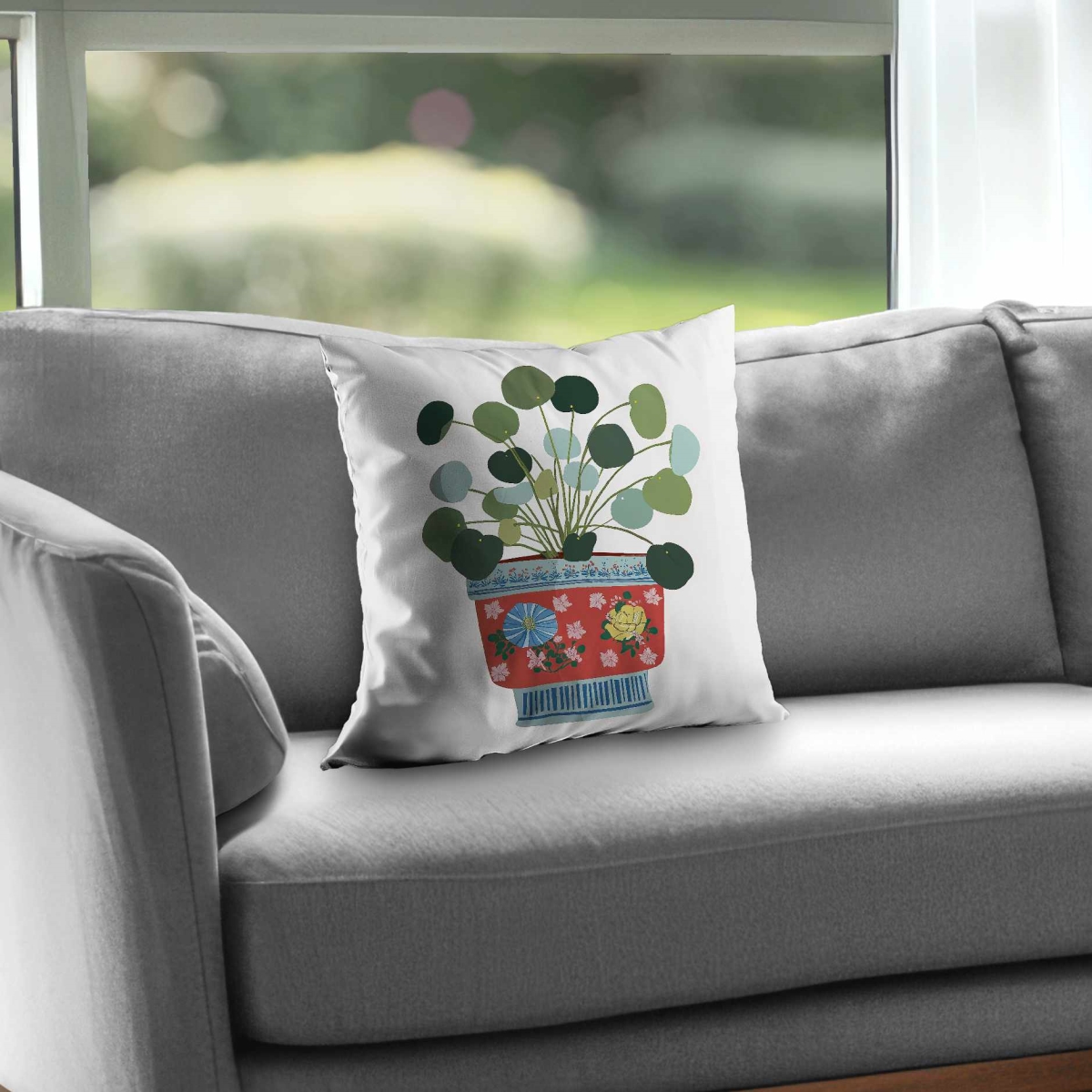 C1PC1616X9LWYI 16 x 16 in. Peperomia White Still Life Poly Twill Throw for Home Decor