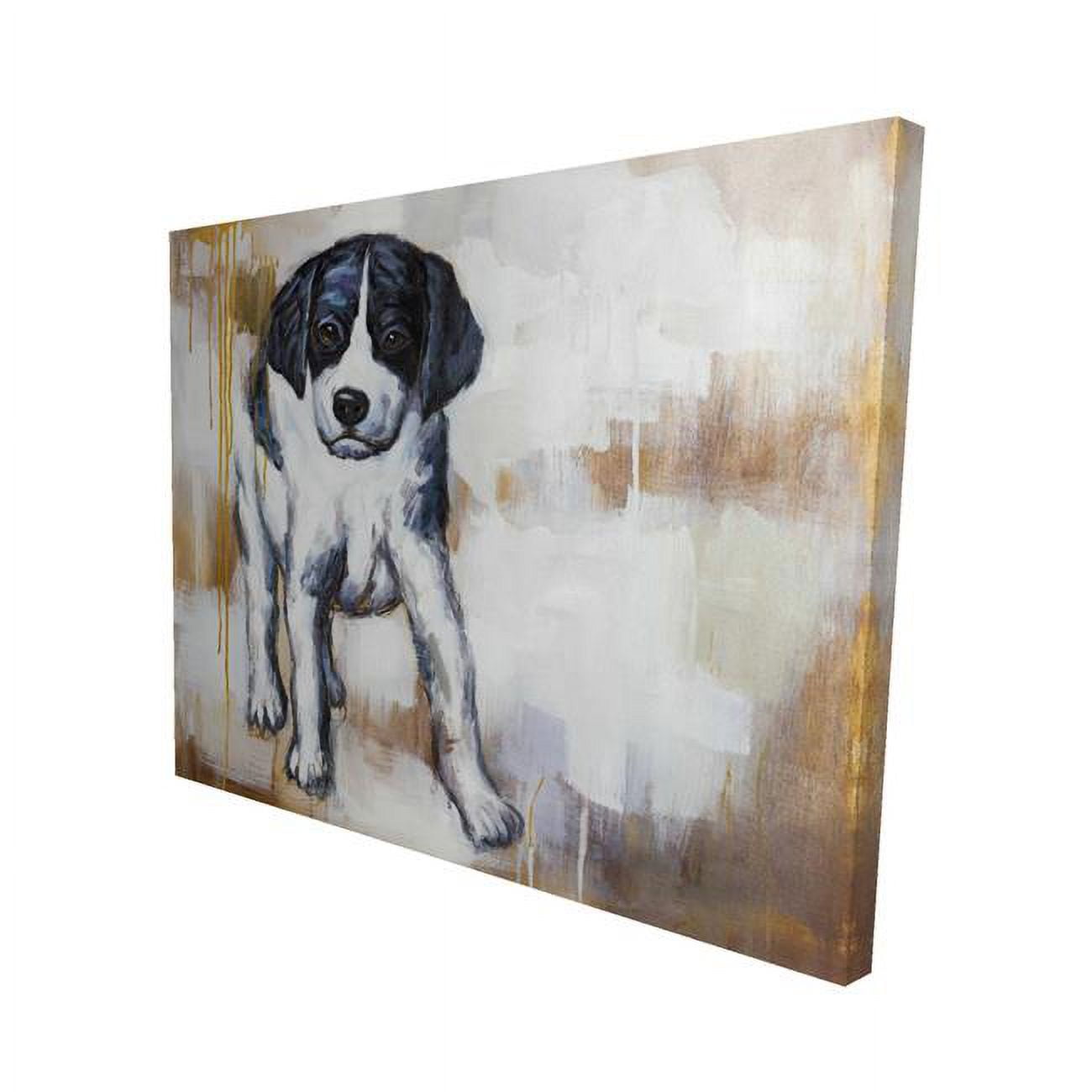 16 x 20 in. Curious Puppy Dog-Print on Canvas