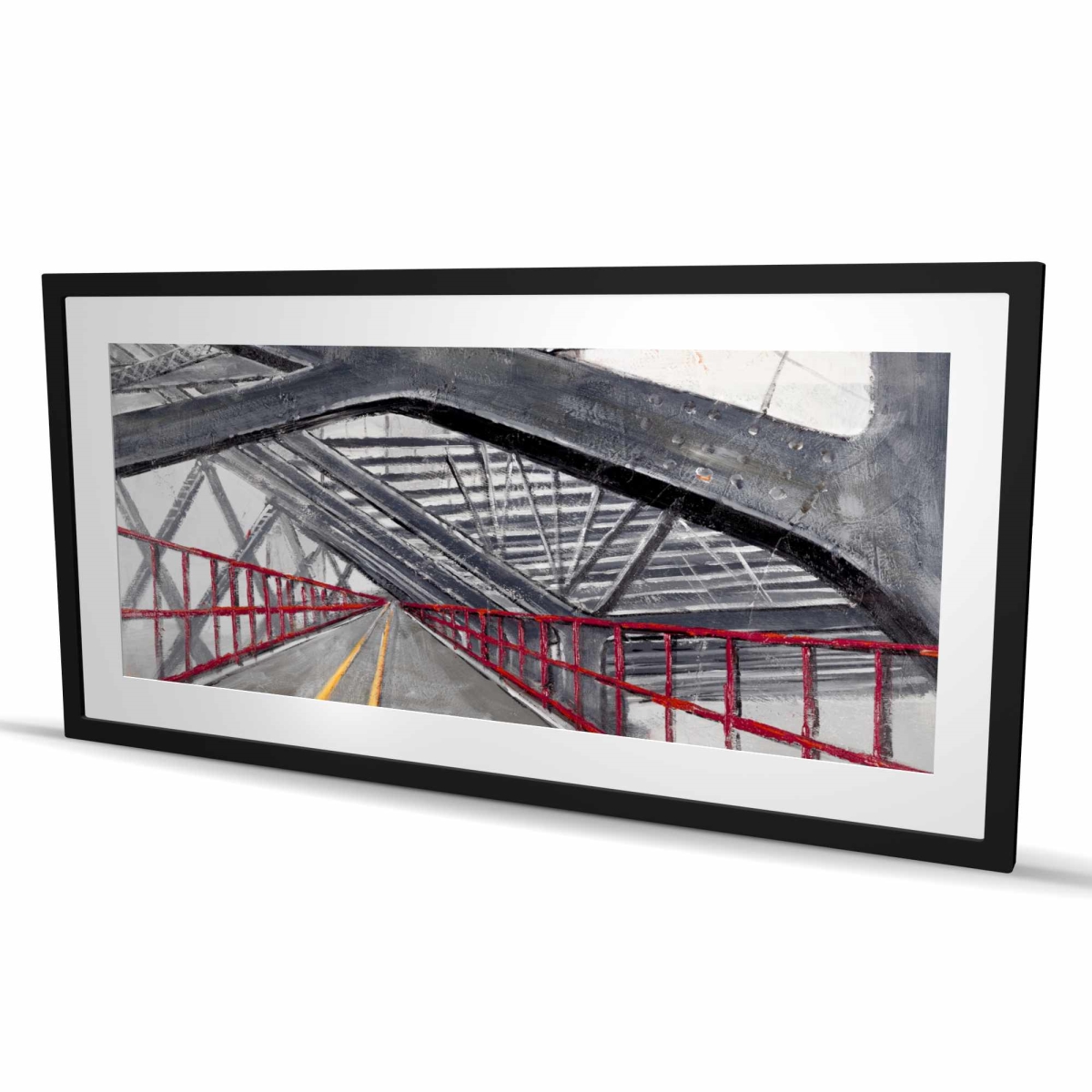 C1FM2448IHJPOH 24 x 48 in. Under the Brooklyn Bridge - Framed Matted Print for Decor