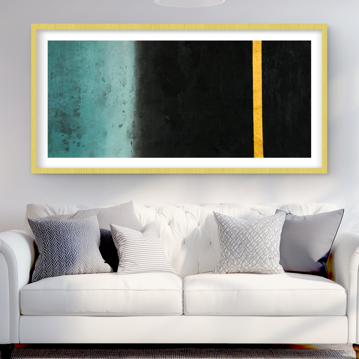 C1FM2448IULWX2 24 x 48 in. Twilight - Office Abstract Framed Matted Print - Home Decor