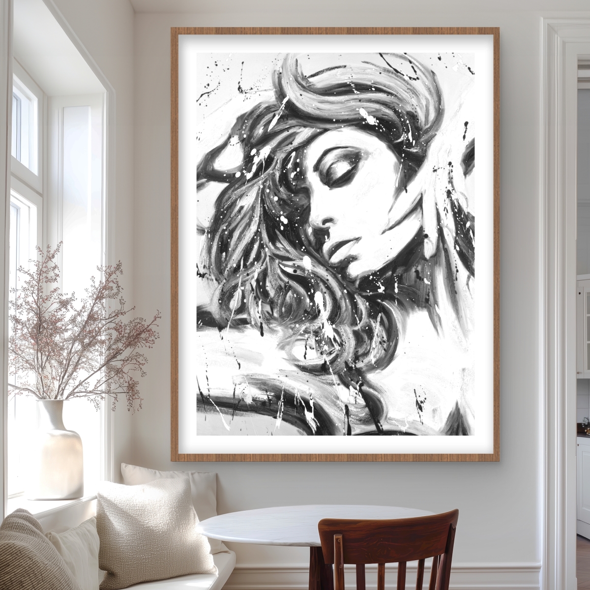 C1FM3648Y1UN23 36 x 48 in. Dance All Night - Figurative White Framed Matted Print Decor