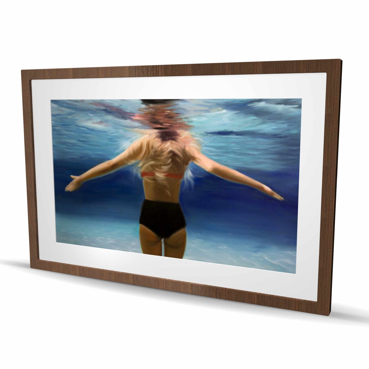C1FM2436OSHIPU 24 x 36 in. Under the Sea - Scenic Black Framed Matted Print for Decor