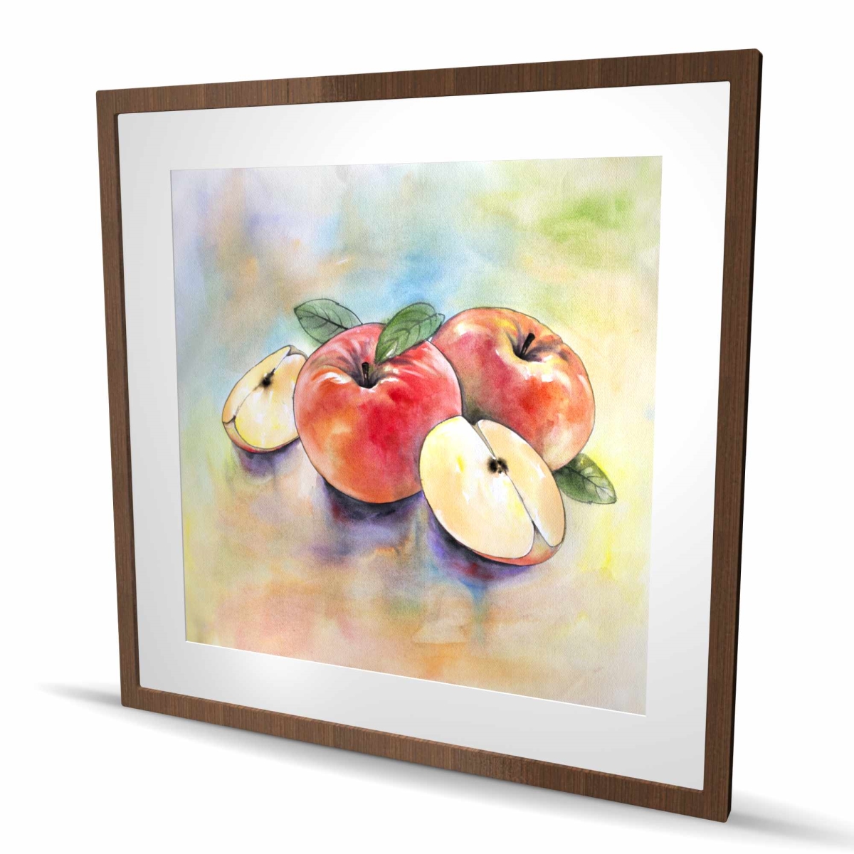 C1FM3636MDII77 36 x 36 in. Apple Harvest - Yellow Kitchen Framed Matted Print for Decor