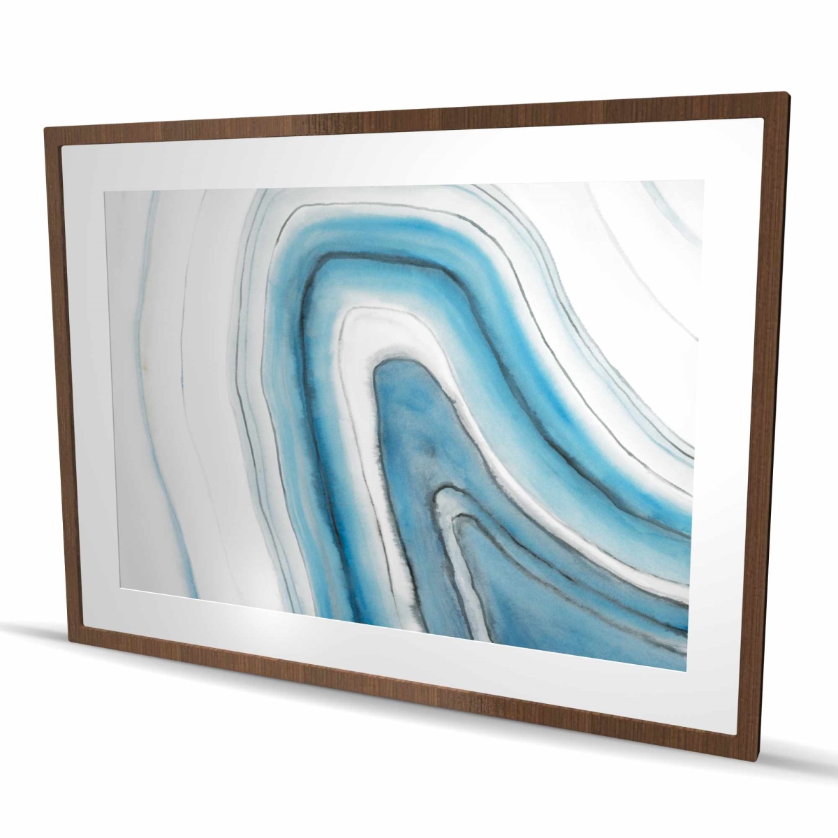 C1FM3648IK2KTX 36 x 48 in. Round Geode - Minerals Bathroom Framed Matted Print Decor