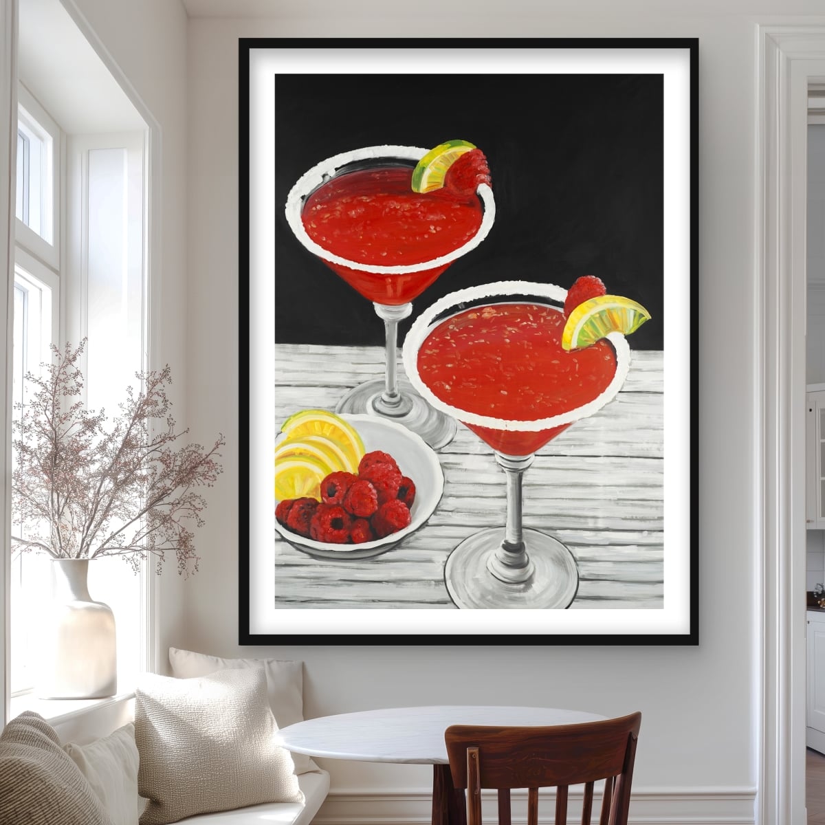 C1FM3648J1WWCA 36 x 48 in. Two Cosmopolitan - Black Framed Matted Print for Home Decor