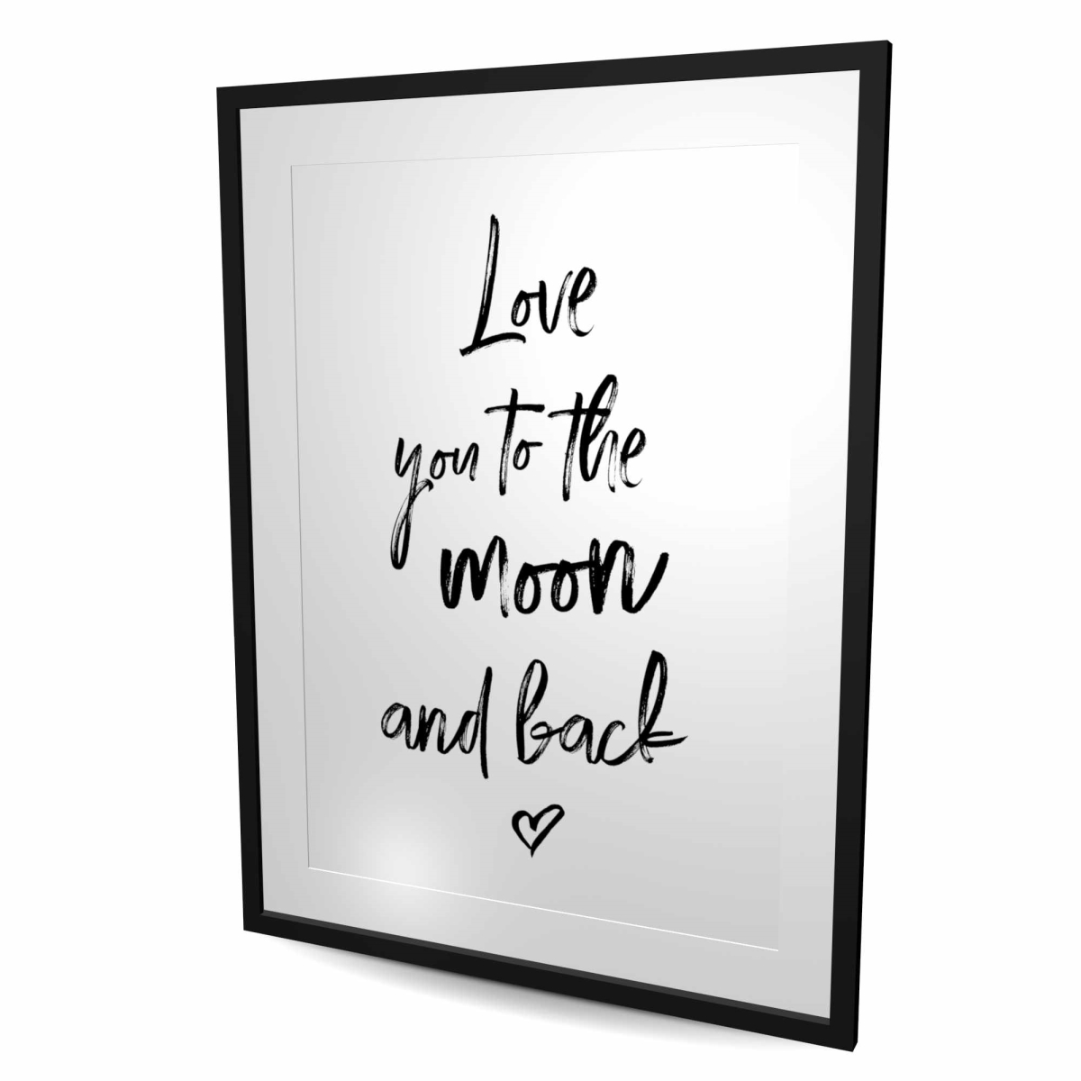 C1FM3648KYSGGZ 36 x 48 in. Love You to the Moon & Back - Black Astronomy Framed Print