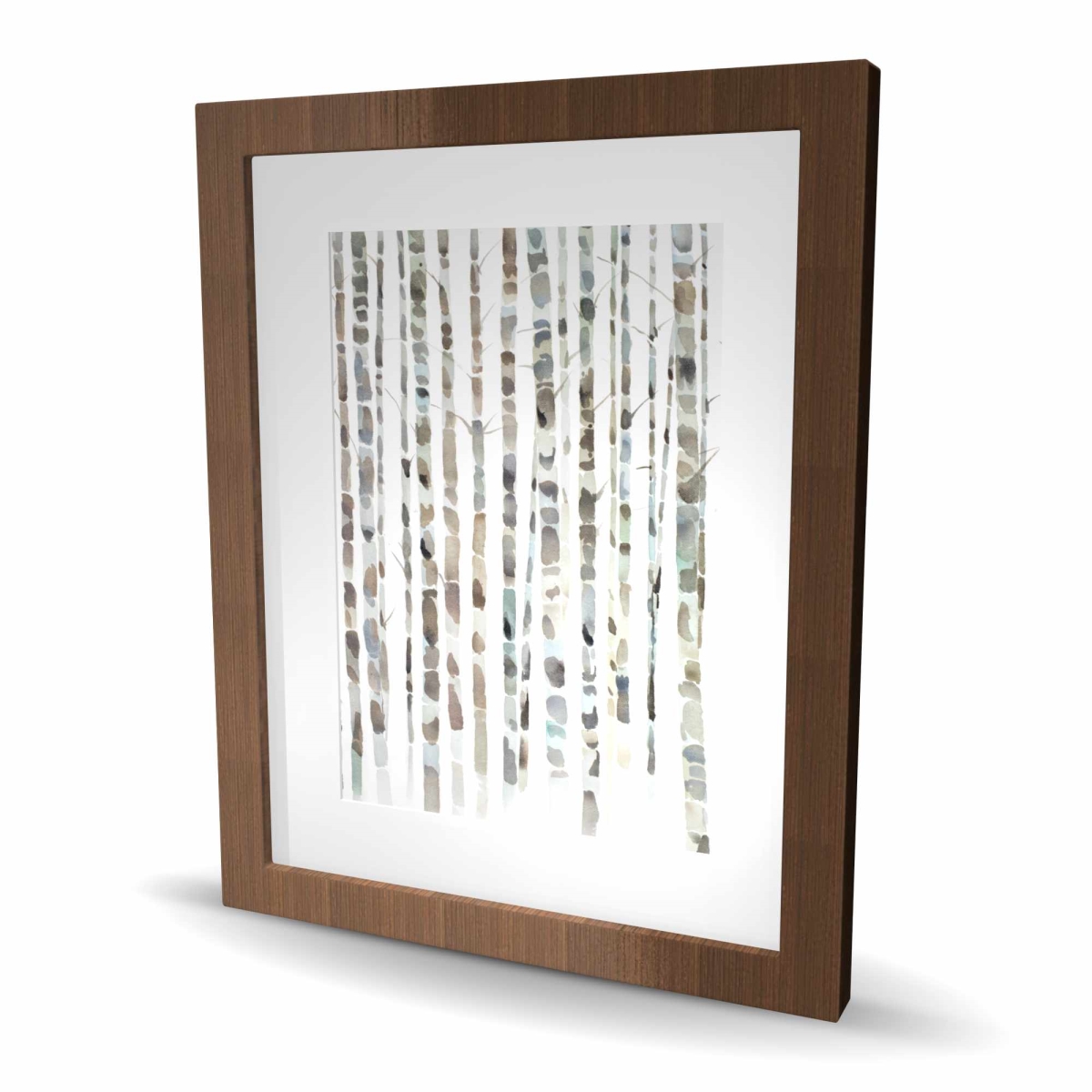 C1FM1620HKPPAR 16 x 20 in. Watercolor Birch Tree Forest - Minimalist Framed Print Decor