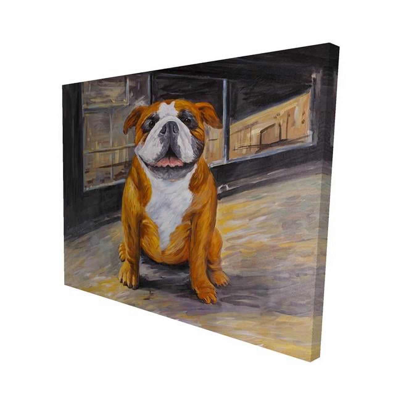 16 x 20 in. Smiling Bulldog-Print on Canvas
