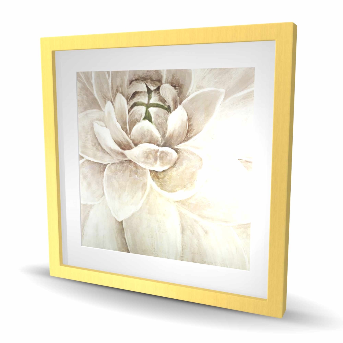 C1FM24243ESJAE 24 x 24 in. Delicate Chrysanthemum - Beige Floral Framed Print for Decor