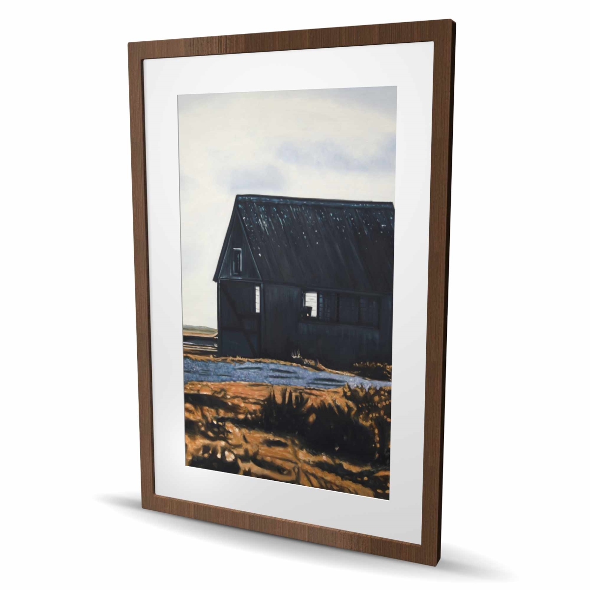 C1FM2436JA9TJJ 24 x 36 in. Abandoned Barn - Rustic Kitchen Framed Matted Print Decor
