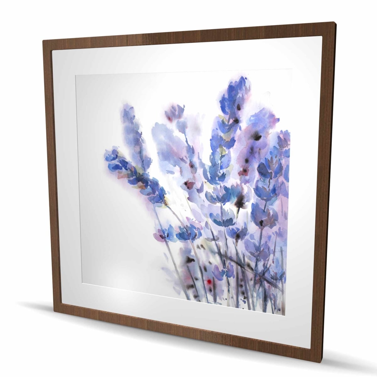 C1FM3636C6L1IO 36 x 36 in. Watercolor Lavender Flowers Print - Floral Home Decor Art