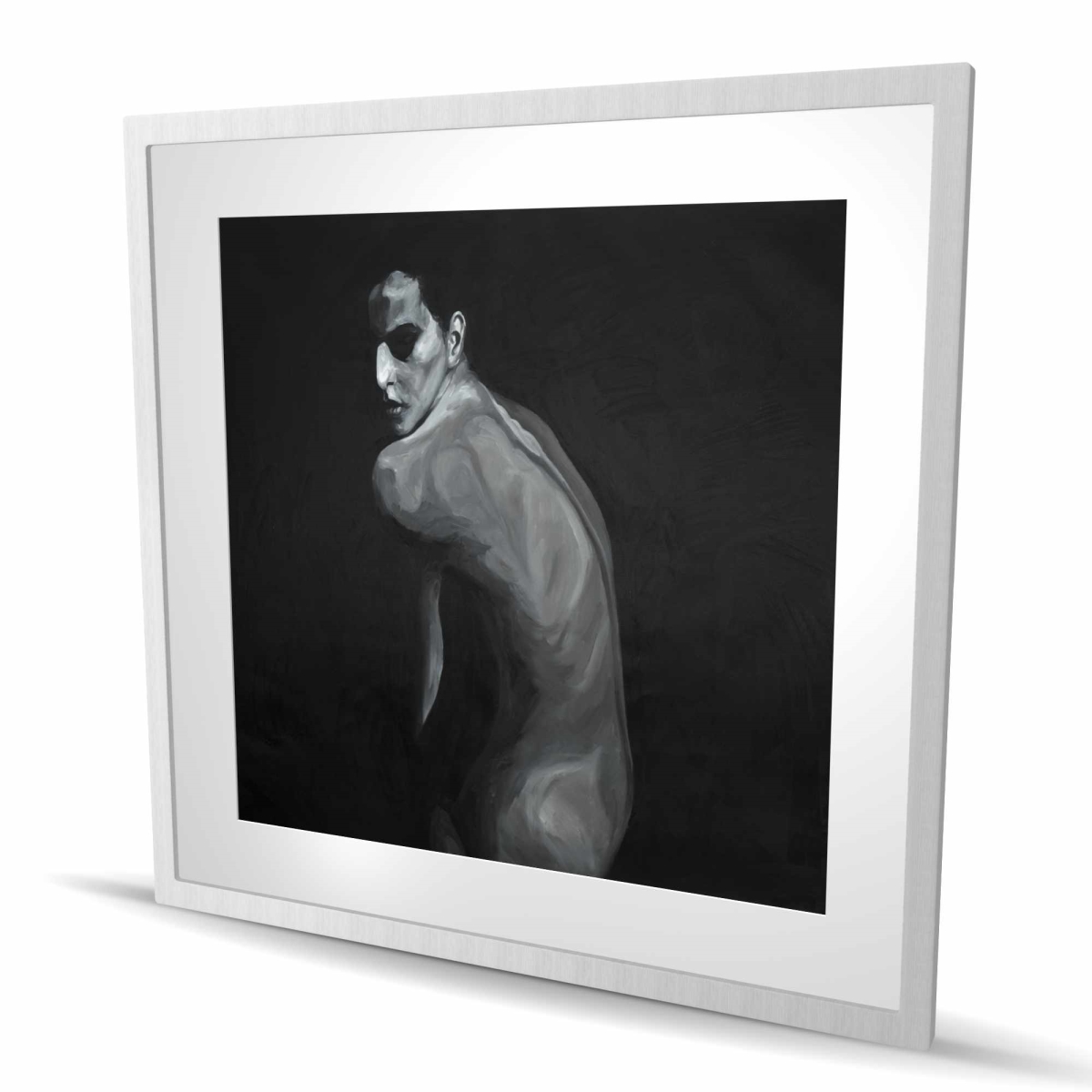 C1FM3636G4LM8O 36 x 36 in. Denuded - Black & White Framed Matted Print for Home Decor