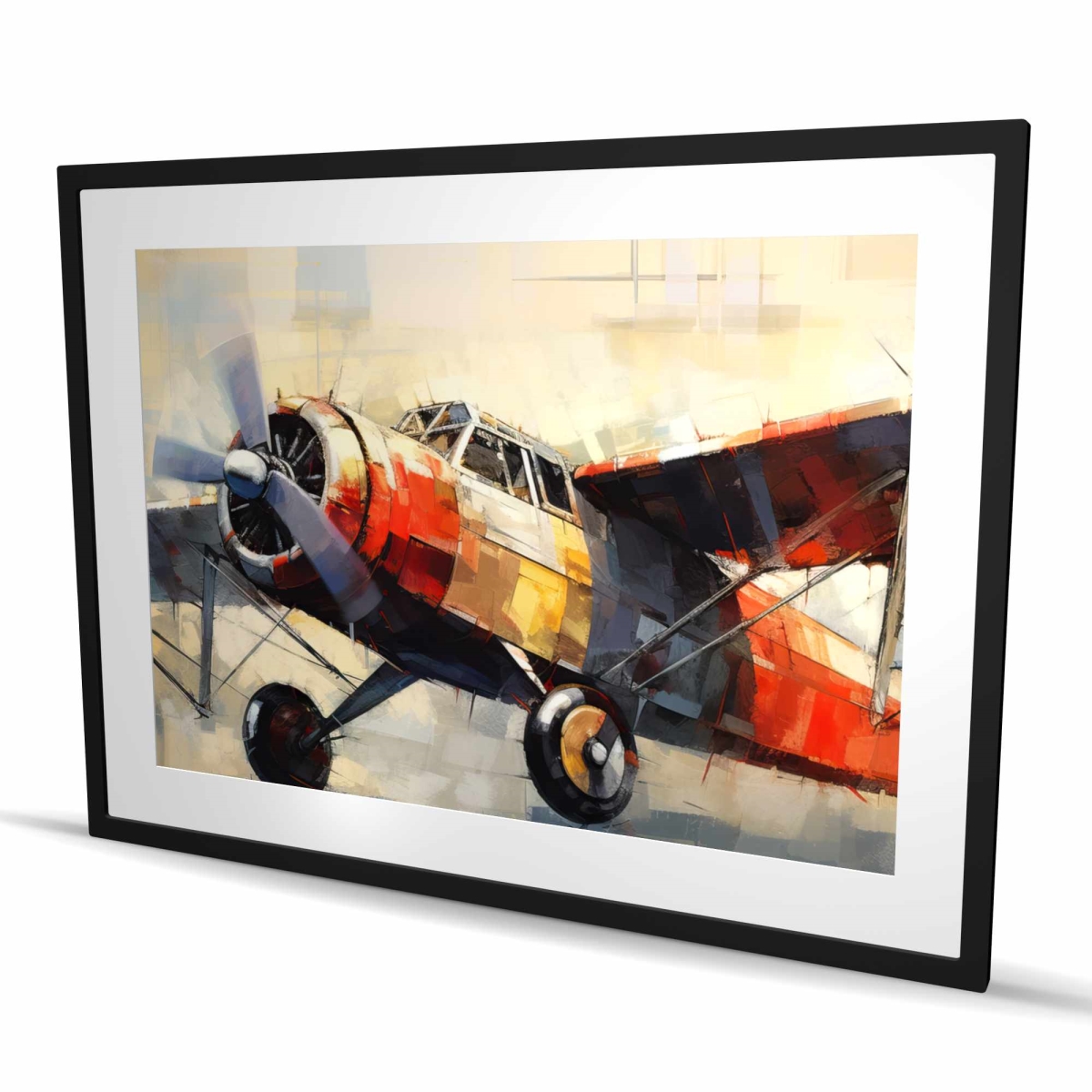 C1FM3648GCD6W1 36 x 48 in. Take Off - Contemporary Transportation Framed Matted Print