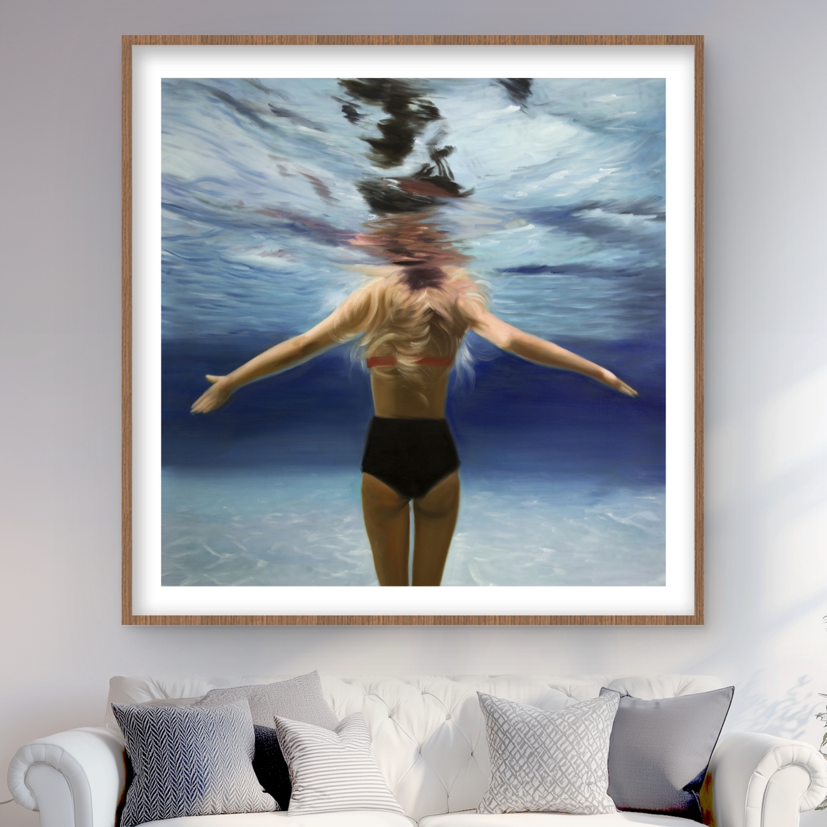 C1FM4848HD82LX 48 x 48 in. Under the Sea - Hyperrealist Figurative Print - Home Decor