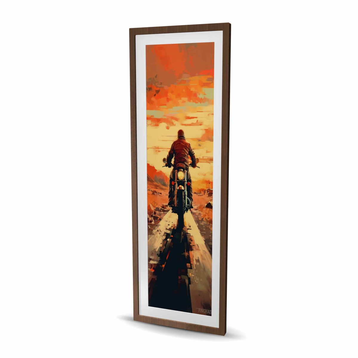 C1FM2060SUWBEF 20 x 60 in. Departure - Transportation White Framed Matted Print Decor