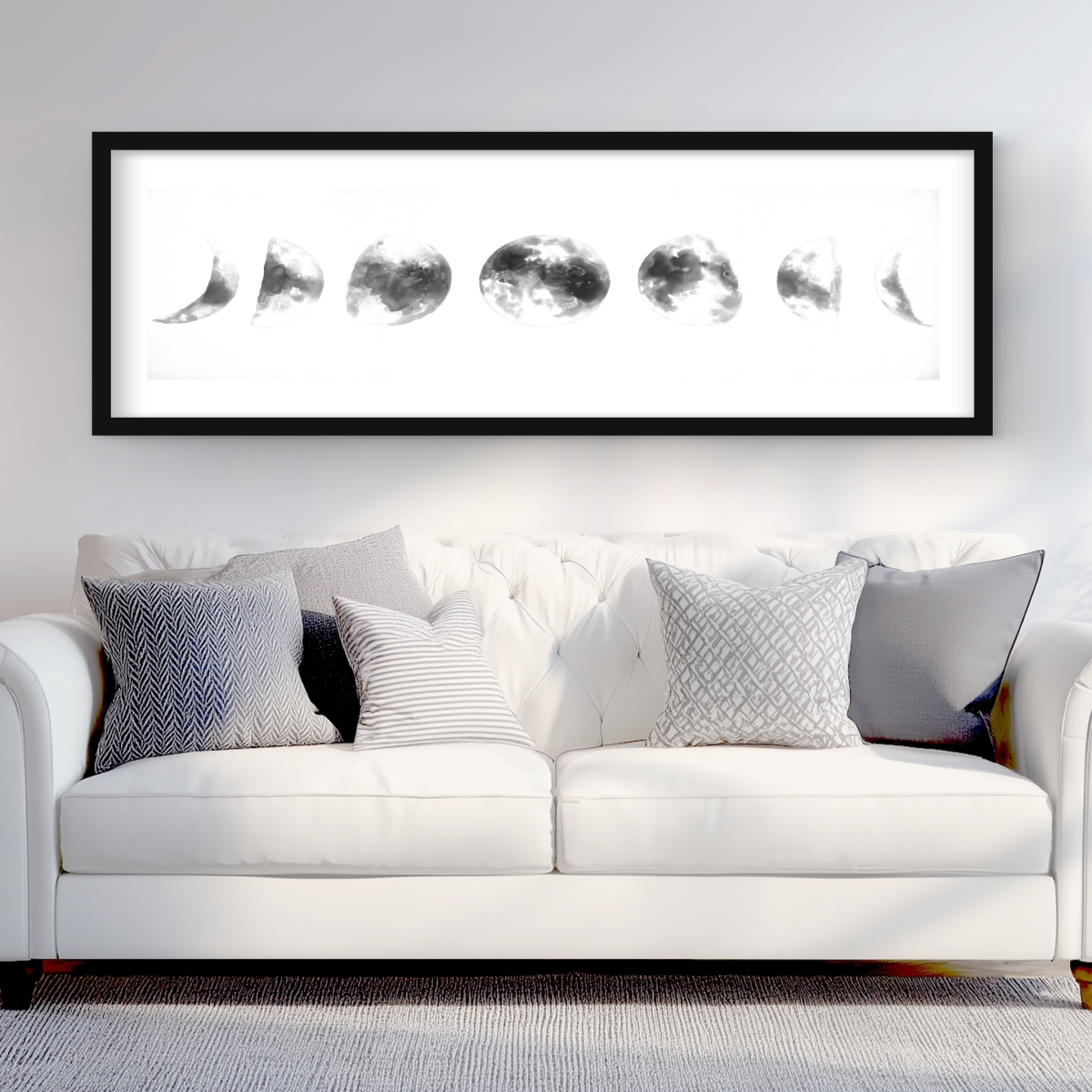 C1FM2060ZH3FA0 20 x 60 in. Eclipse in Several Phases - Earth Galaxy Bedroom Print