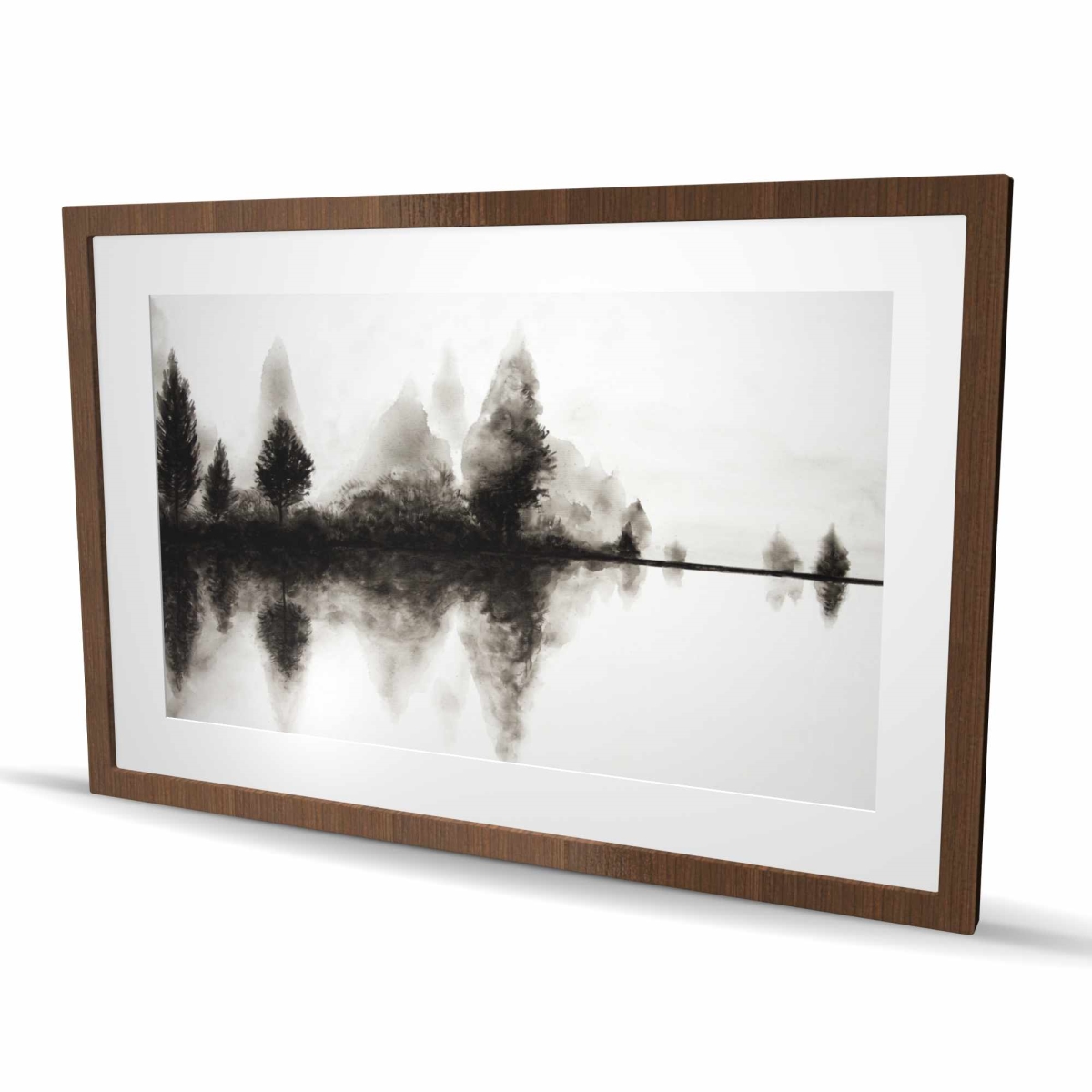 C1FM243690V431 24 x 36 in. Reflection - Hygge White Framed Matted Print for Home Decor
