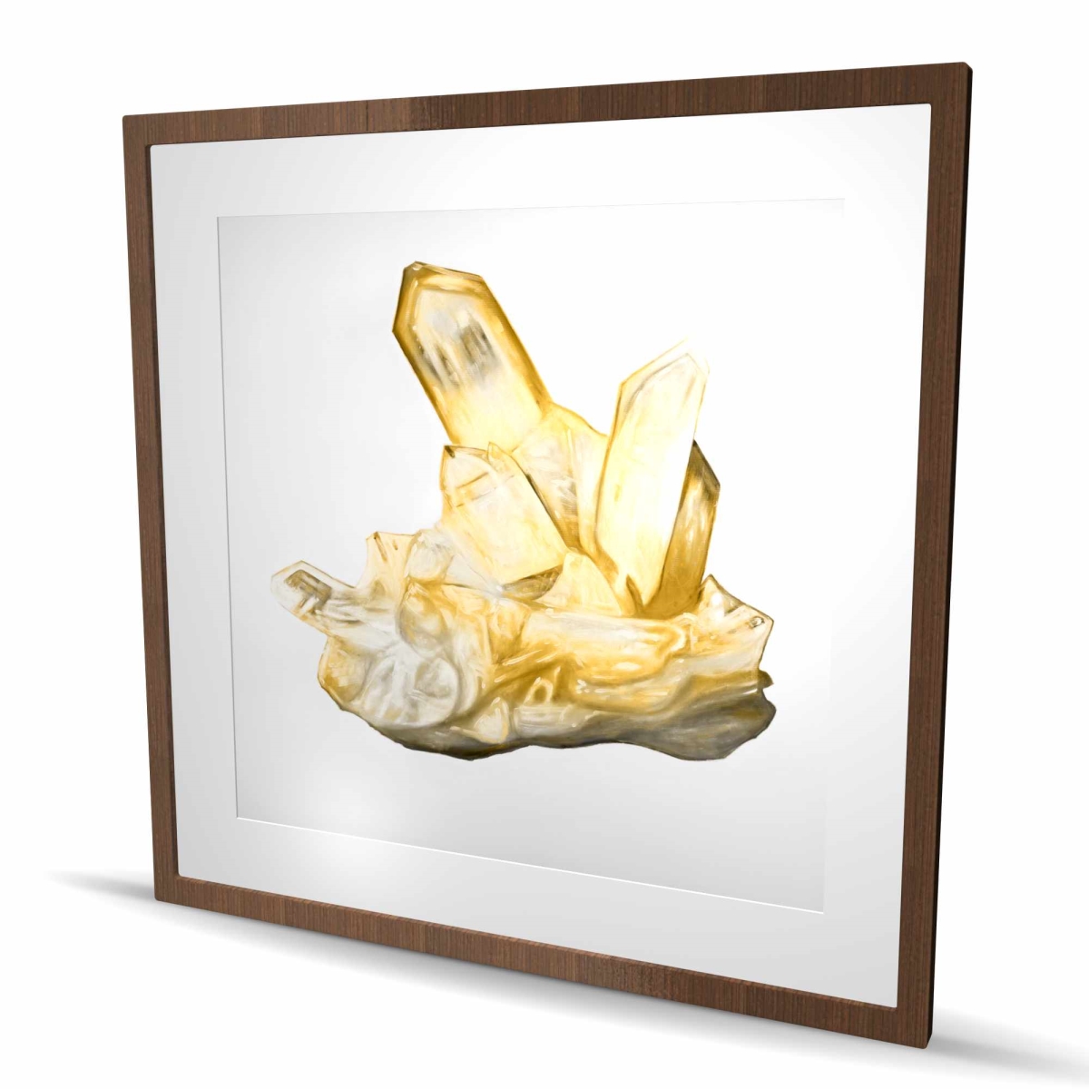 C1FM36366GNQCA 36 x 36 in. Citrine Stone - Framed Matted Print for Bedroom Decor